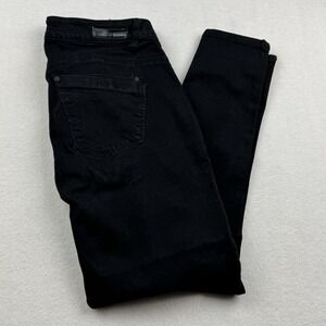 Democracy Jeans Womens Size 14w Black Freedom Ankle‎ Skimmer Dark Wash Stretch